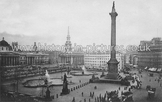 Trafalgar Square, London. c.1905.